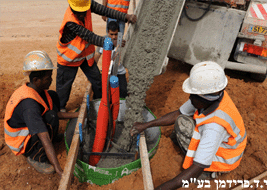 ראשי כלונס ליציקת בטון - עמודי קרטון
